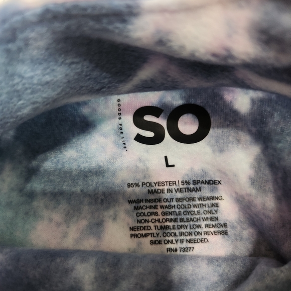 NWT SO Large Girls Tye Die Fleece pull over - Picture 3 of 4